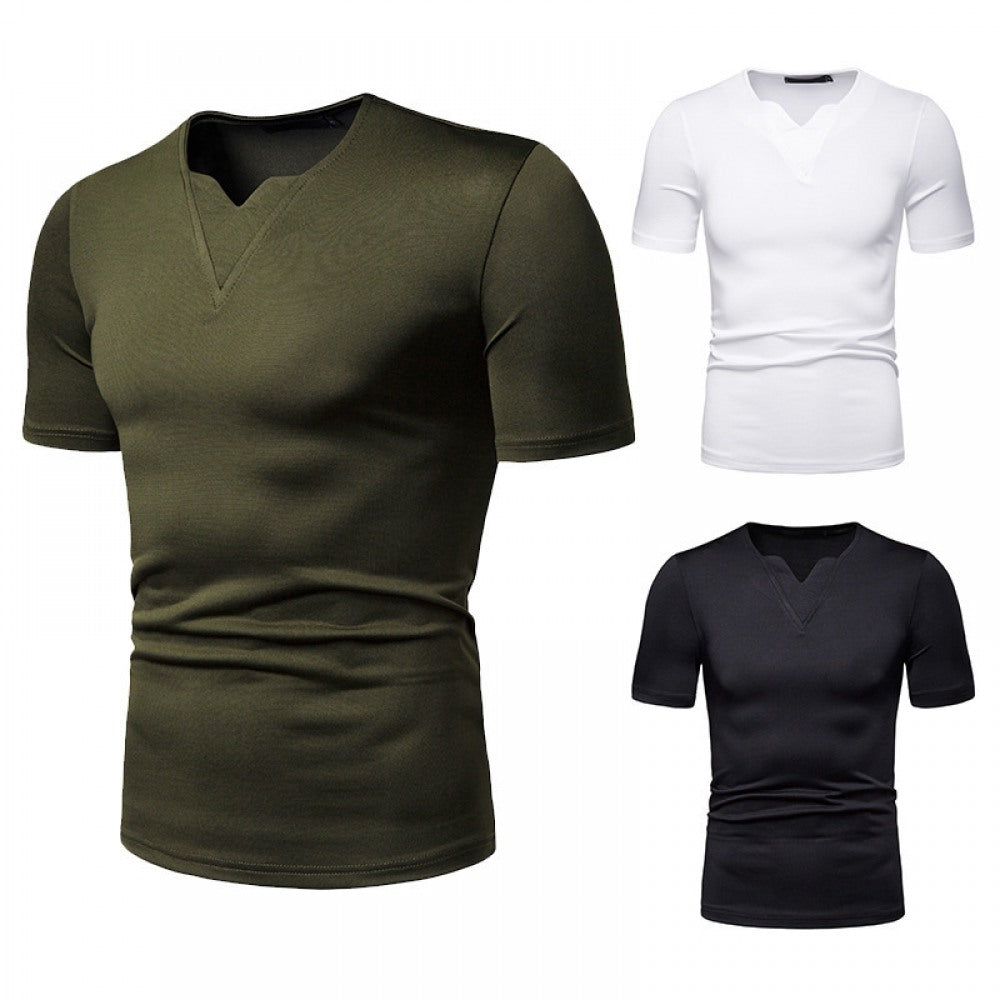 Men's V-Neck High Stretch Loose T-Shirt