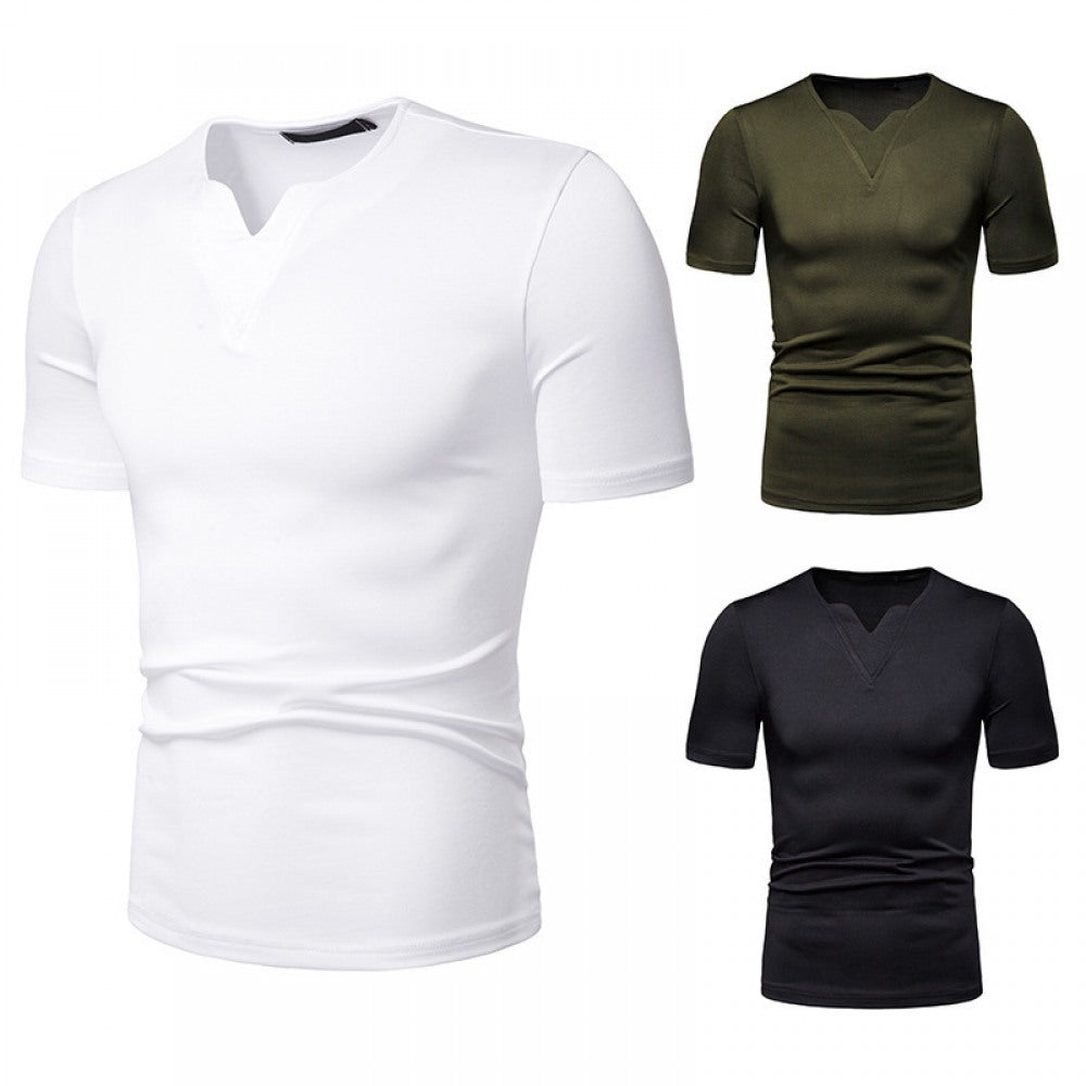 Men's V-Neck High Stretch Loose T-Shirt