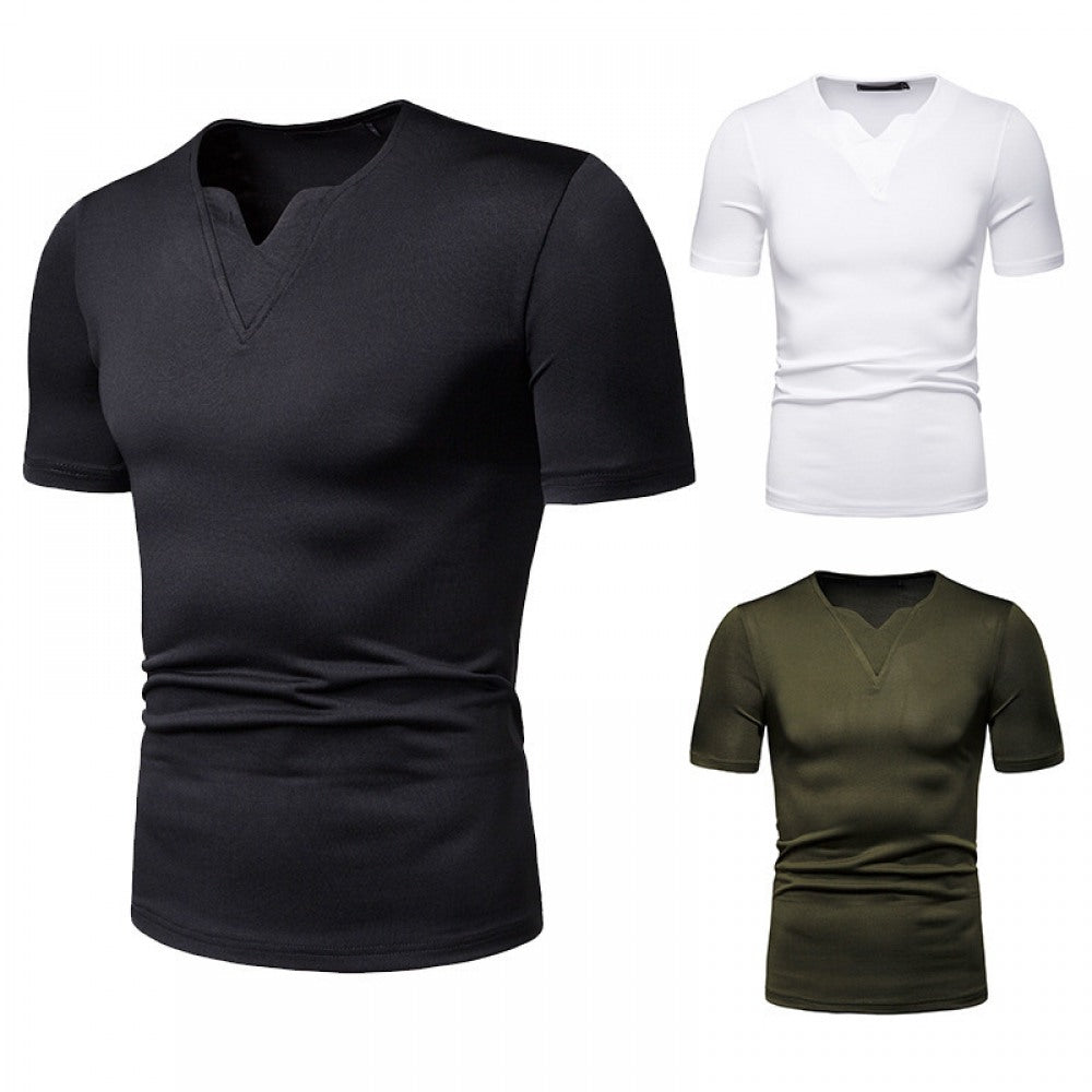Men's V-Neck High Stretch Loose T-Shirt
