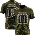 Camo White-Green Authentic Gradient Digital Camouflage Stars Football Jersey