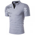 Men's Round Neck Straight Print T-Shirt