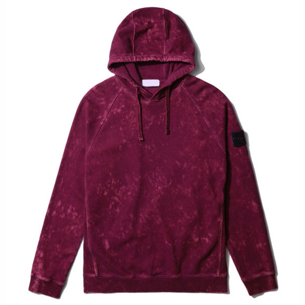 Men's Regular Fit Hooded Wool-Blend Casual Fleece Sweatshirt