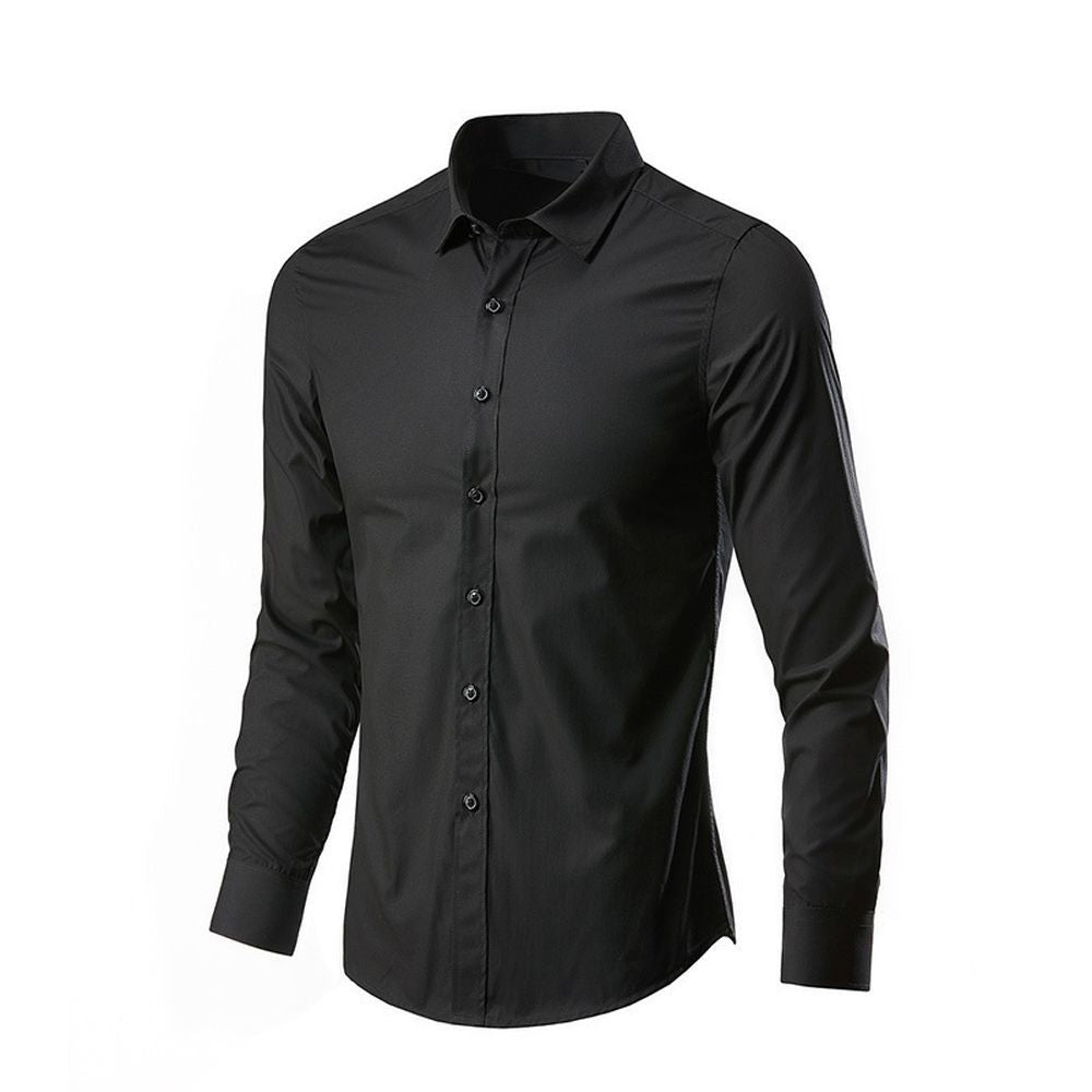 Solid Color Long-sleeved Slim-fit Formal Business Shirt