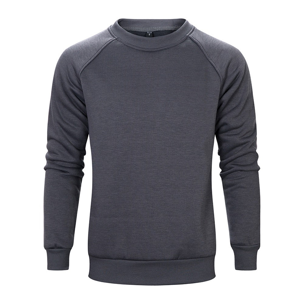 Men's Round Neck Plus Velvet Long Sleeves Sweater