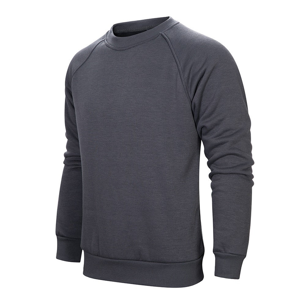 Men's Round Neck Plus Velvet Long Sleeves Sweater