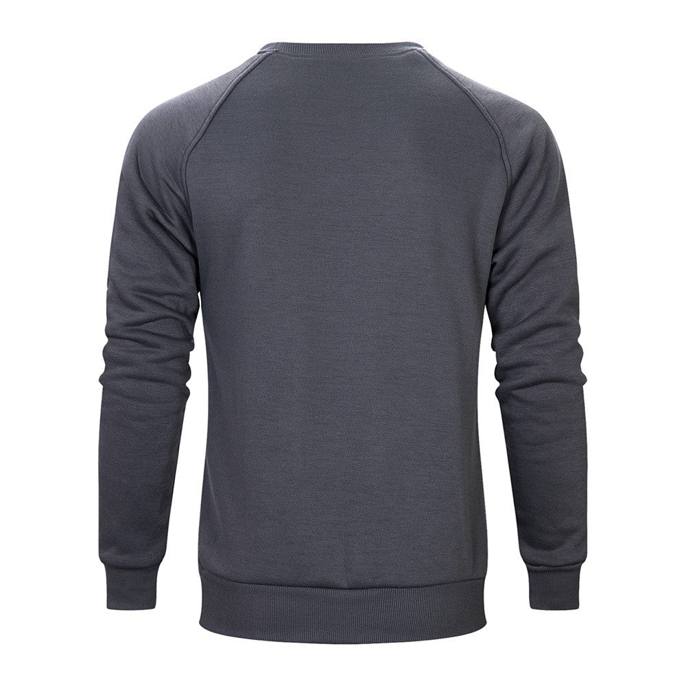 Men's Round Neck Plus Velvet Long Sleeves Sweater