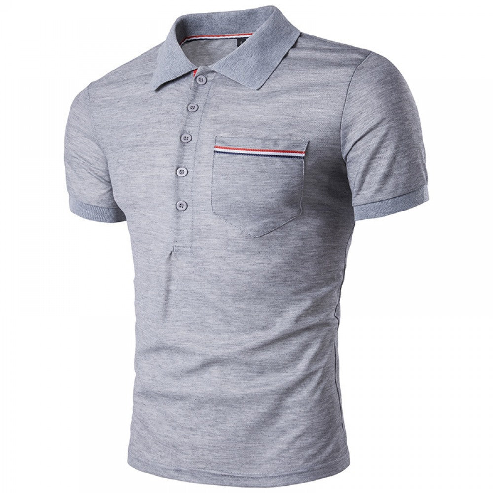 Men's Casual Short Sleeve Lapel Polo Shirt
