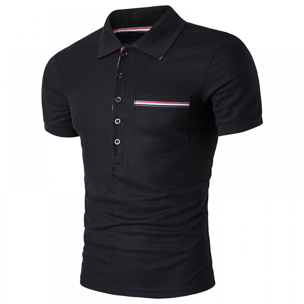 Men's Casual Short Sleeve Lapel Polo Shirt