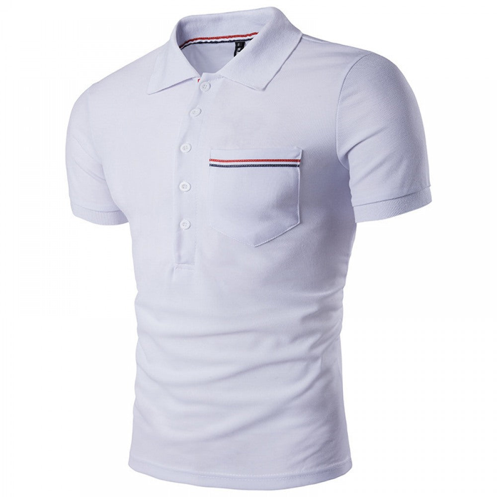 Men's Casual Short Sleeve Lapel Polo Shirt
